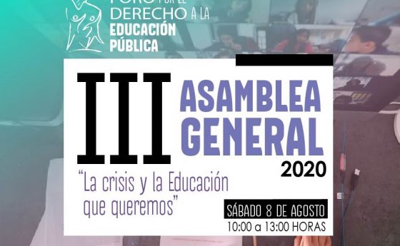 III Asamblea General FODEP, sábado 8 de agosto 2020 – 10:00 hrs.
