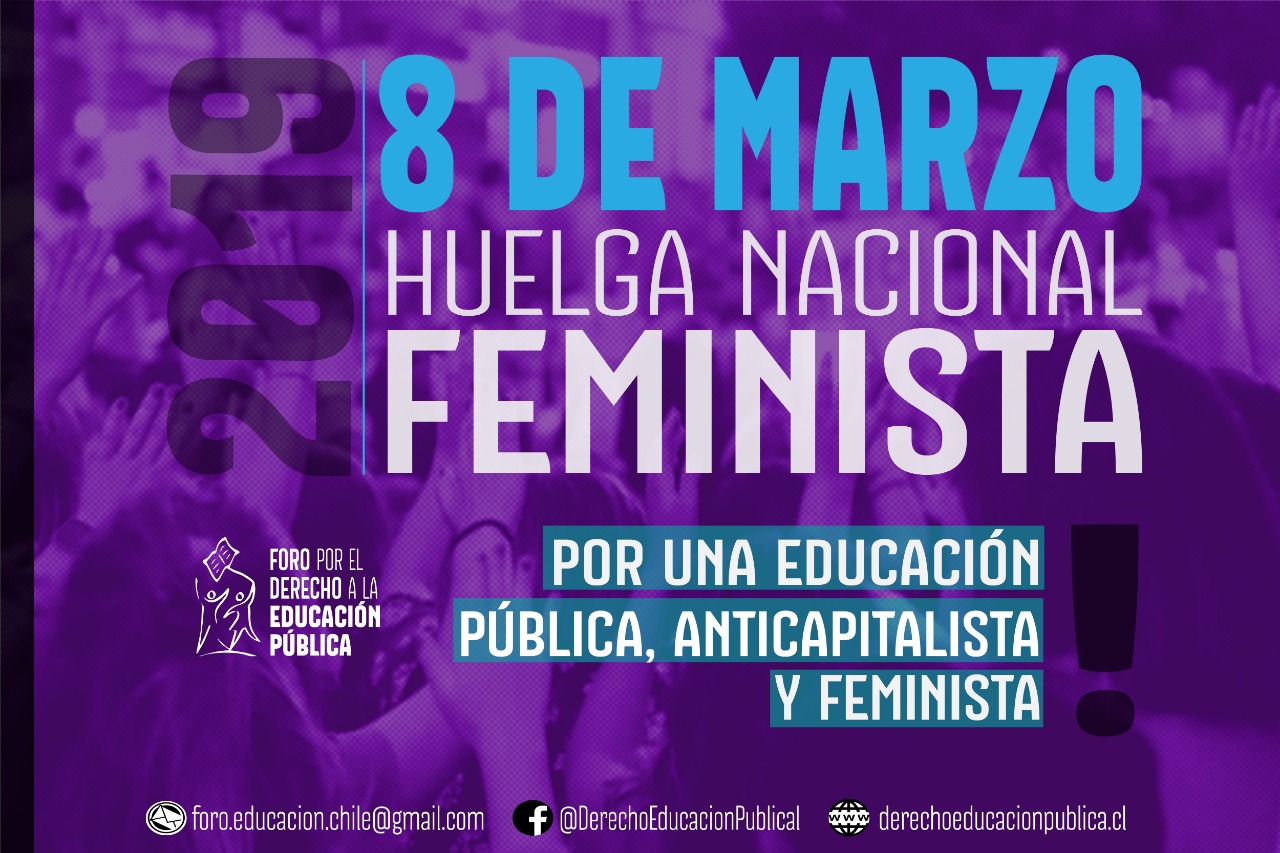 Por una Educación Pública, Feminista y Anticapitalista – 8 de Marzo, 2019