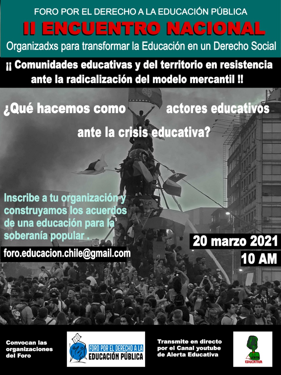 II Encuentro Nacional “Organizándonos para transformar la educación como un derecho social” 20 marzo, 2021