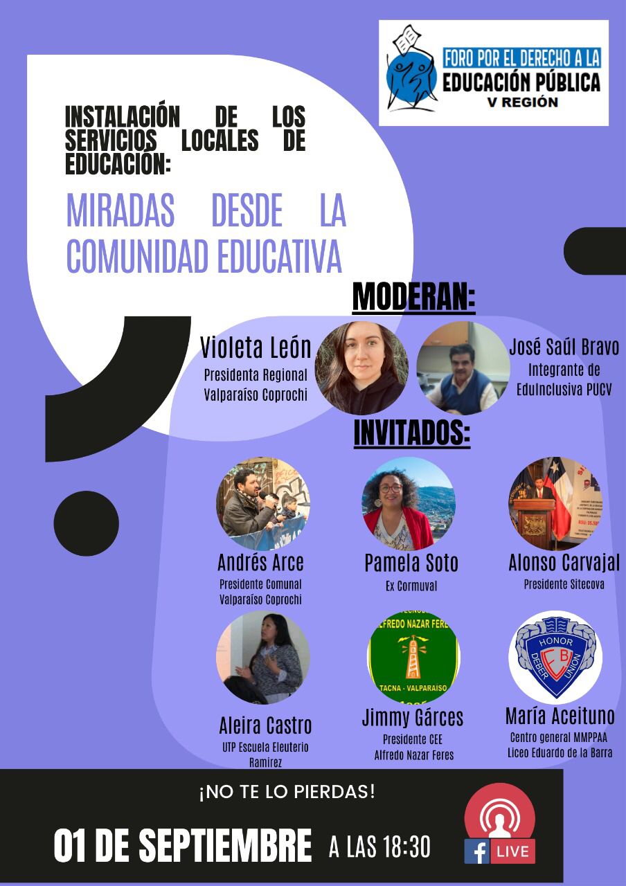 FODEP Valparaíso: “Instalación de los Servicios Locales de Educación Públicas: Miradas desde la comunidad educativa” 1 de septiembre, 2021