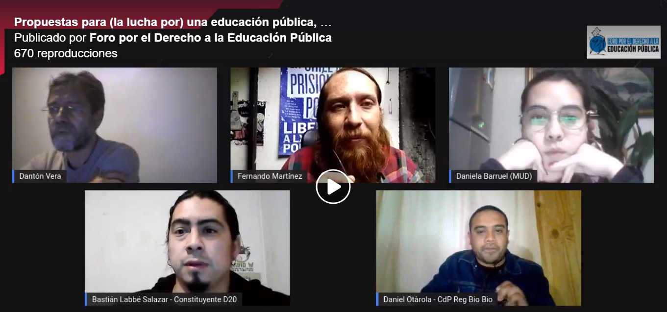 Conversatorio: Propuestas para (la lucha por) una educación pública, comunitaria y popular (15 de septiembre)