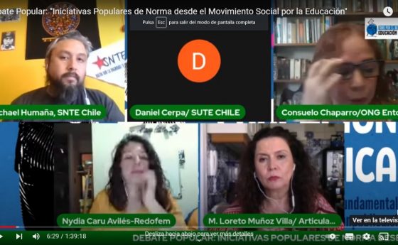 Debate Popular: “Iniciativas Populares de Norma desde el Movimiento Social por la Educación” (14-01-2022)
